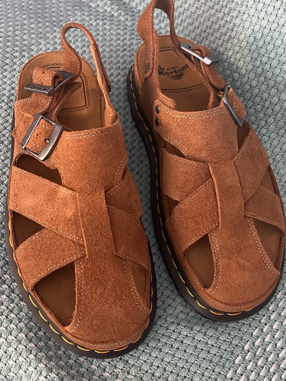 Dr. Martens Men’s Suede Fisherman Sandals in Brown